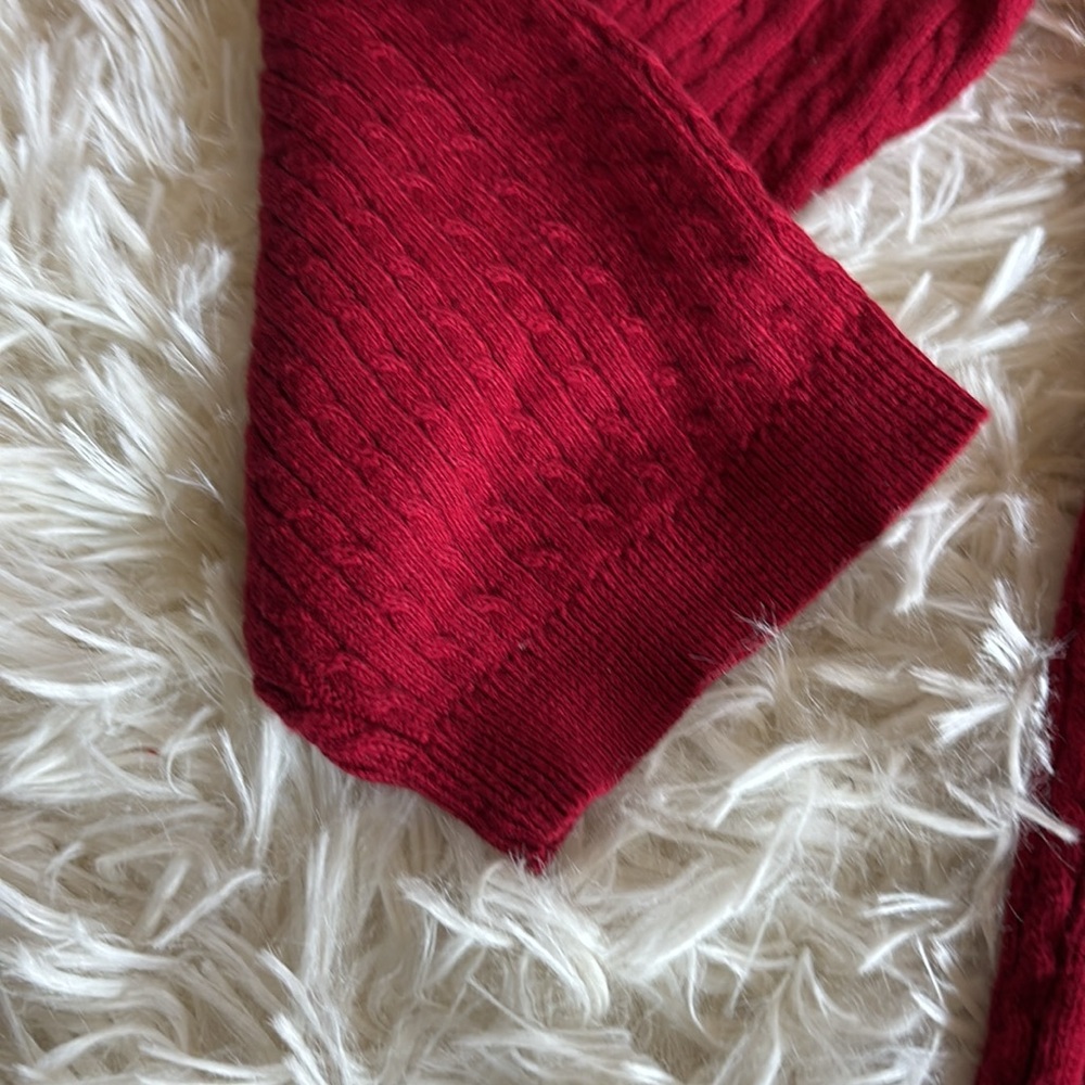 Ralph Lauren cotton cable knit V neck sweater size Large - Picture 3 of 6